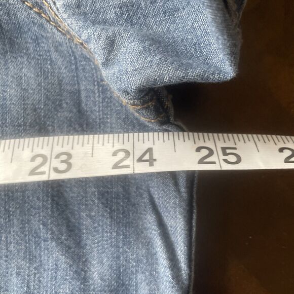 Women’s Denim Wrangler Pearl Snap Front Peace Hope Love Long Sleeve Shirt XL - Picture 13 of 15